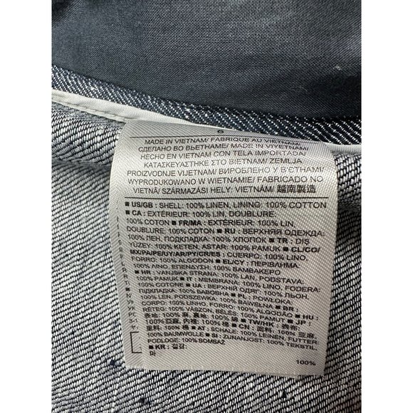 BANANA REPUBLIC Womens Chambray 100% Linen Boyfriend Blazer Size 6 Blue - Picture 5 of 7